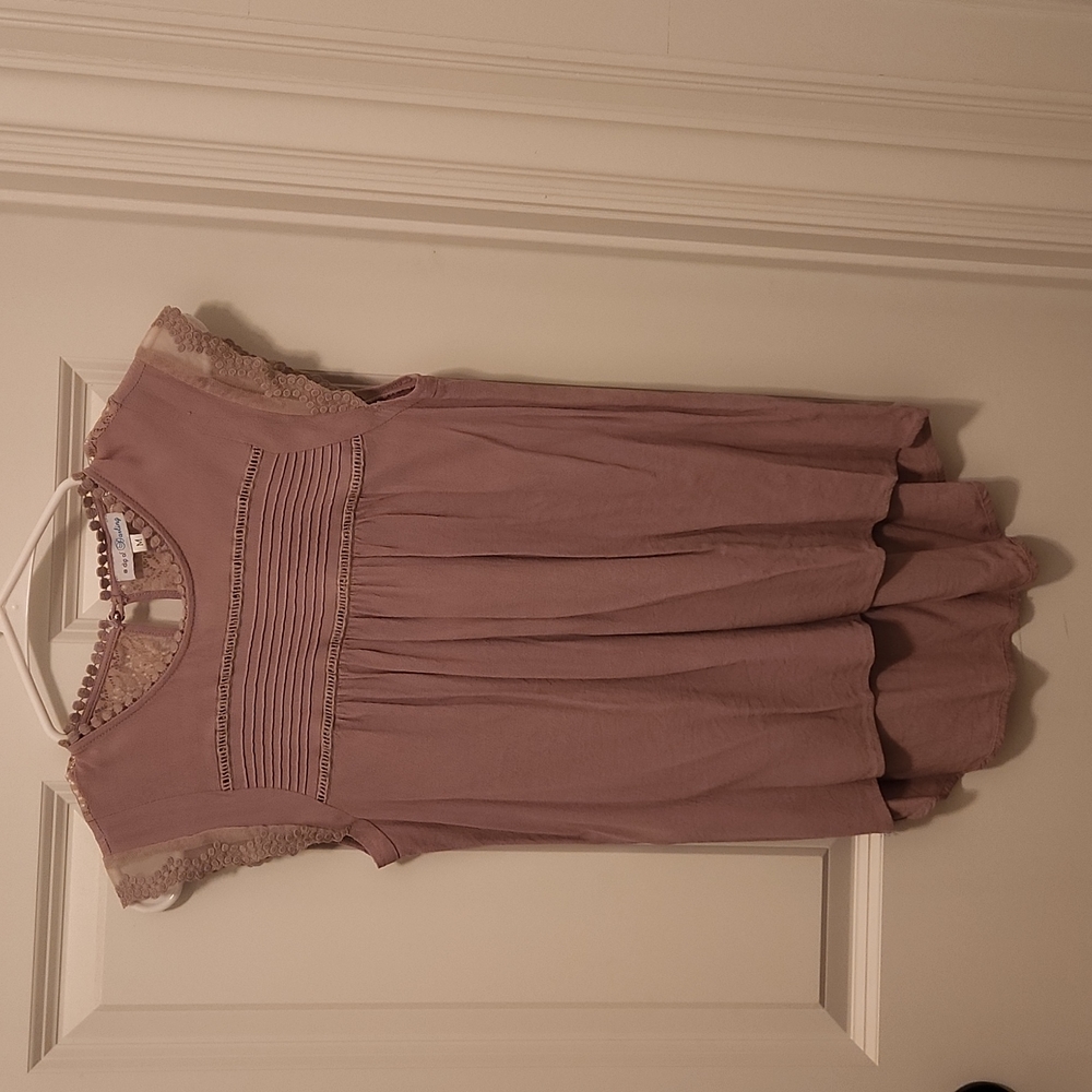 Taupe lace top